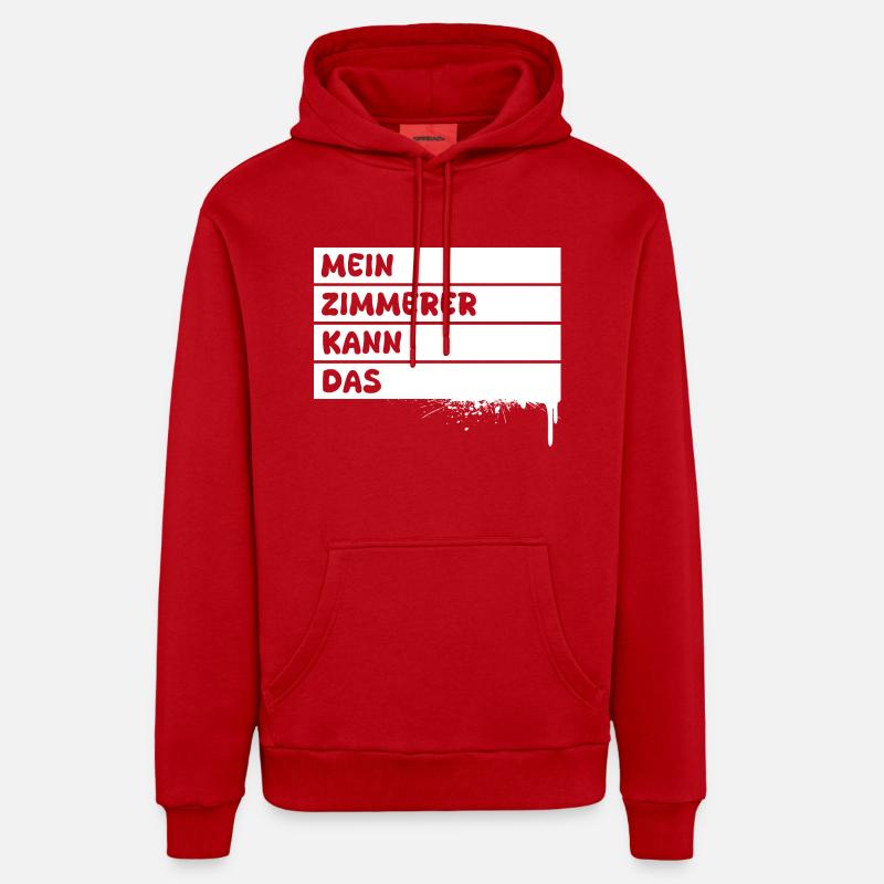Charpentier - Sweat à capuche bio décontracté fabriqué en UE - rouge