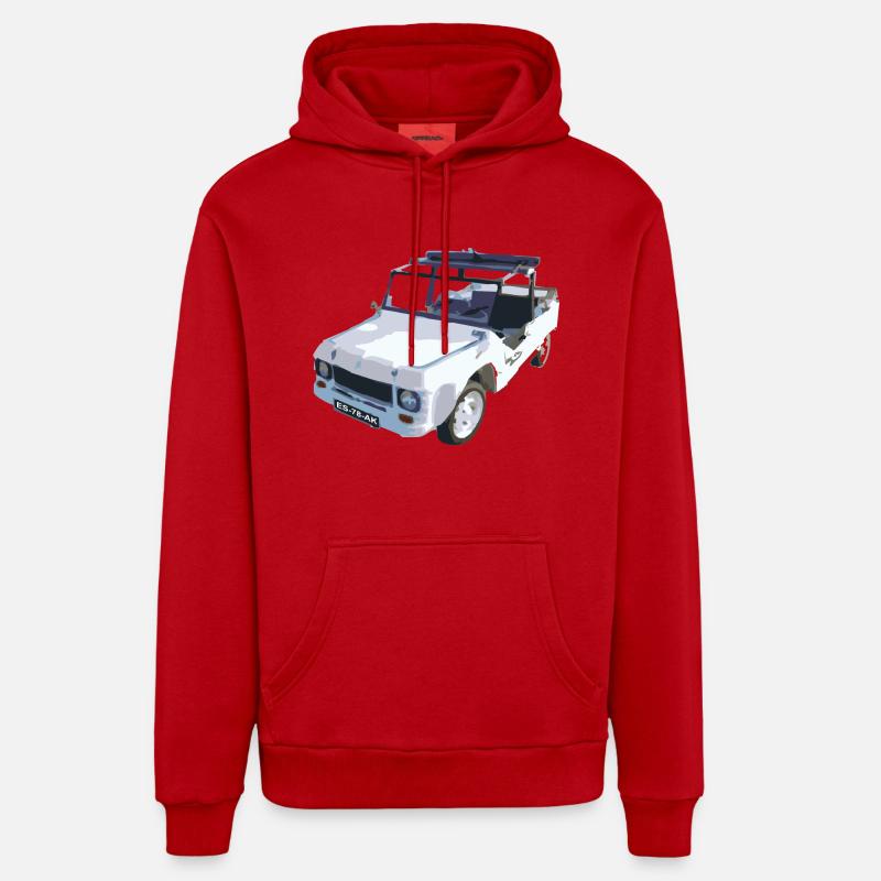 Mehari - Sweat à capuche bio décontracté fabriqué en UE - rouge