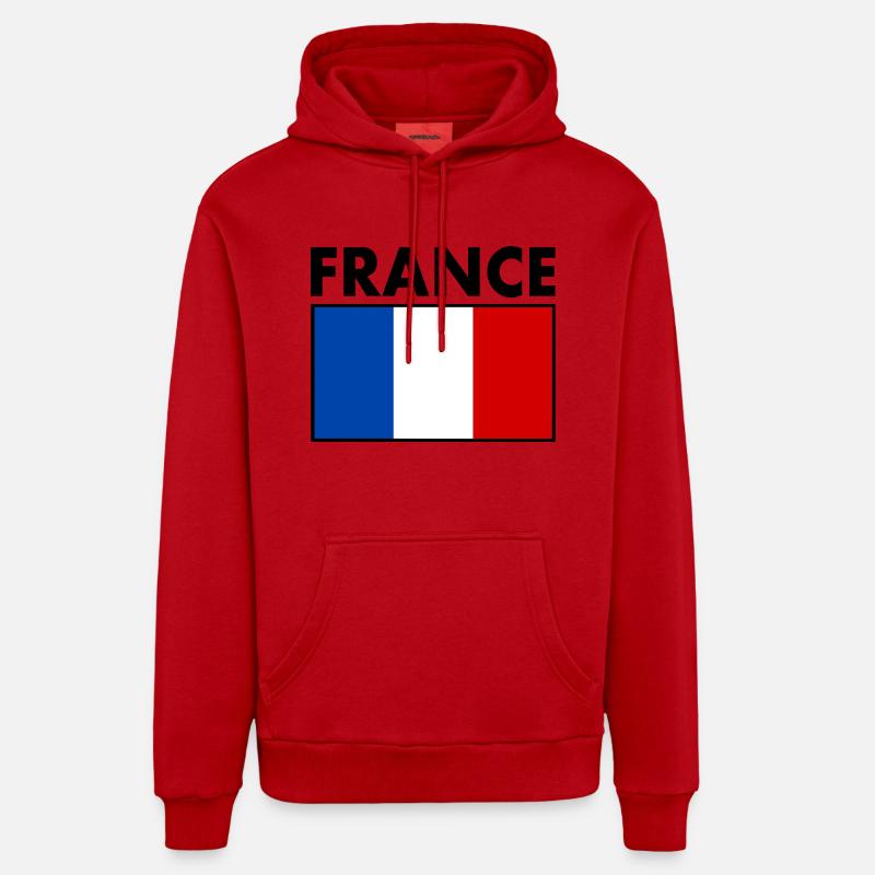 FRANCE DRAPEAU Sweat à capuche bio décontracté fabriqué en UE