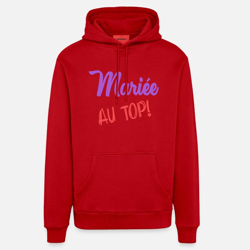 MARIEE - Sweat à capuche bio décontracté fabriqué en UE - rouge