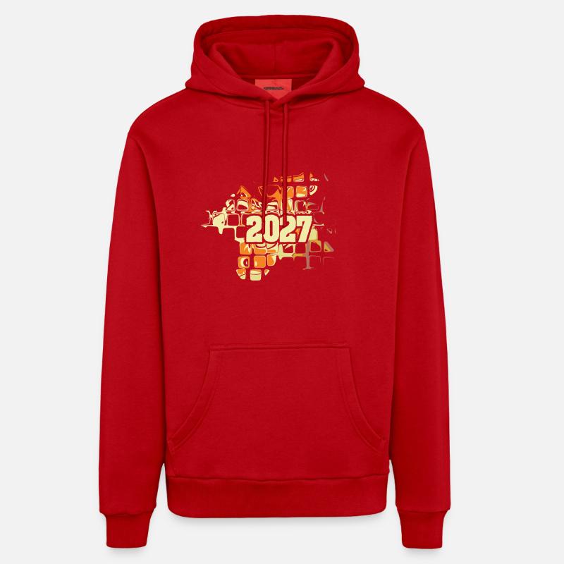 Le pouvoir des fleurs 2027 - Sweat à capuche bio décontracté fabriqué en UE - rouge