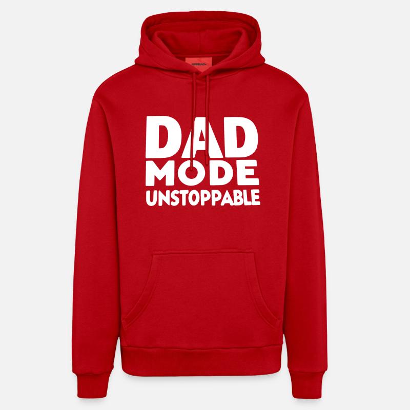 Mode papa imparable - Sweat à capuche bio décontracté fabriqué en UE - rouge
