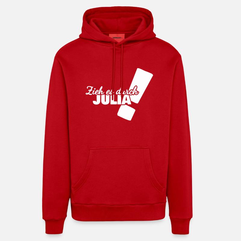 Cadeau pour Juliette - Sweat à capuche bio décontracté fabriqué en UE - rouge