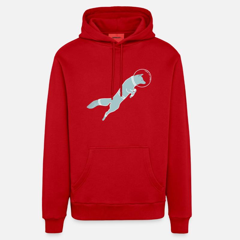 ESPACE FOX - Sweat à capuche bio décontracté fabriqué en UE - rouge