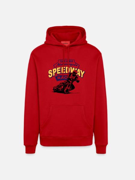 Motorcycle Speedway Racing - Organic Relaxed Hoodie Made in EU - red