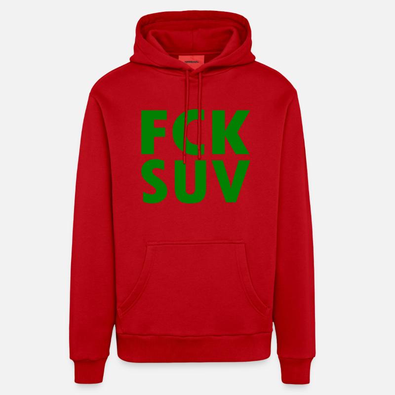 Fck suv - Sweat à capuche bio décontracté fabriqué en UE - rouge