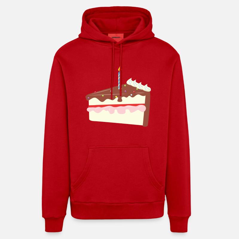 Chocolate Birthday Cake - Sweat à capuche bio décontracté fabriqué en UE - rouge