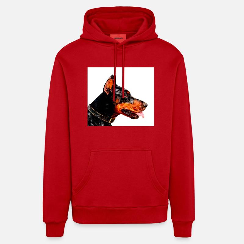 Dobermann - Organic Relaxed Hoodie Made in EU - Rot