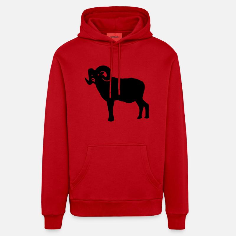 sheep17 - Sweat à capuche bio décontracté fabriqué en UE - rouge