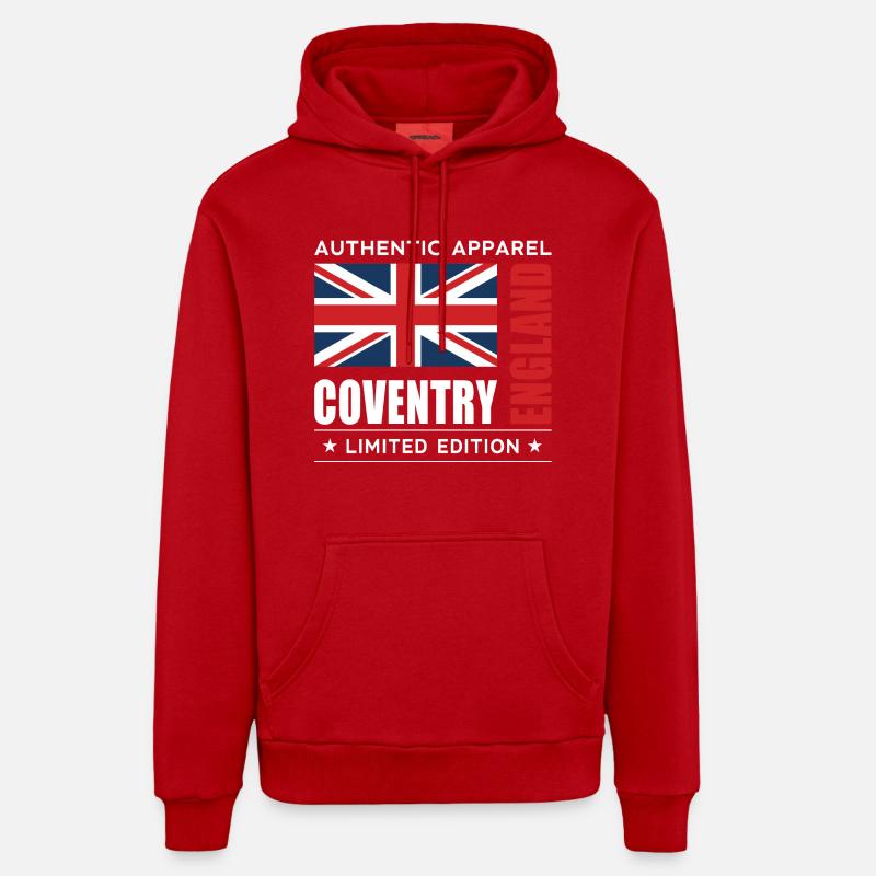 Coventry - Sweat à capuche bio décontracté fabriqué en UE - rouge