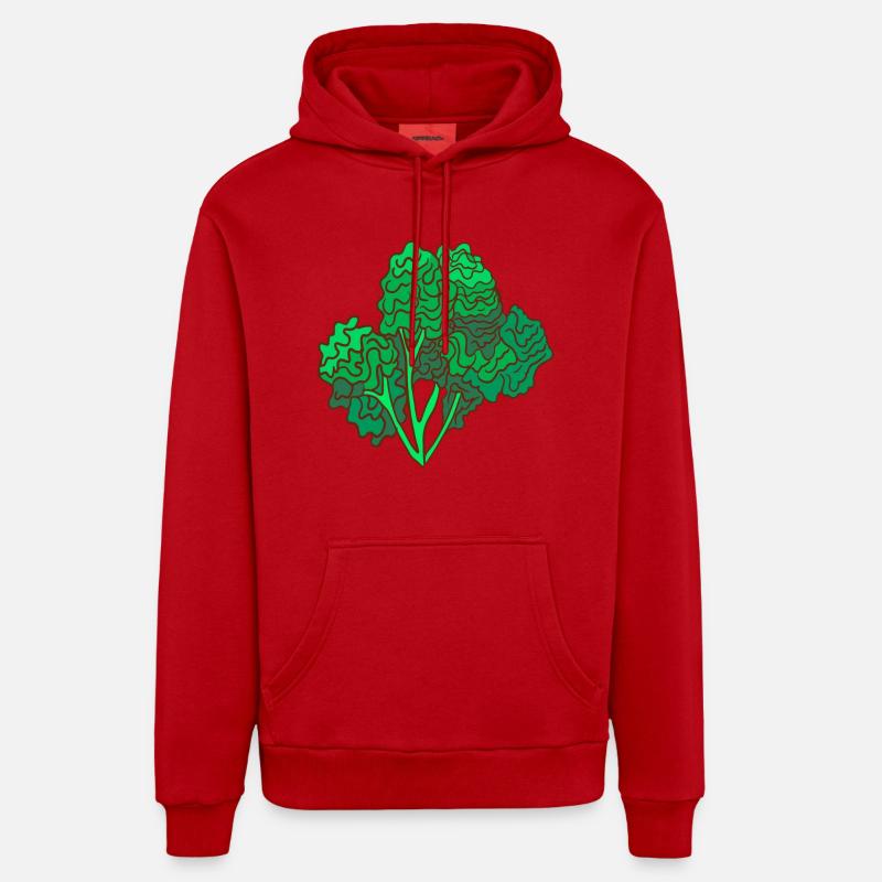 kale brown cabbage Cabbage Cabbage - Organic Relaxed Hoodie Made in EU - red