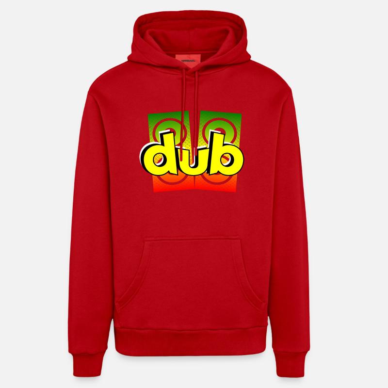 Dub - Sweat à capuche bio décontracté fabriqué en UE - rouge