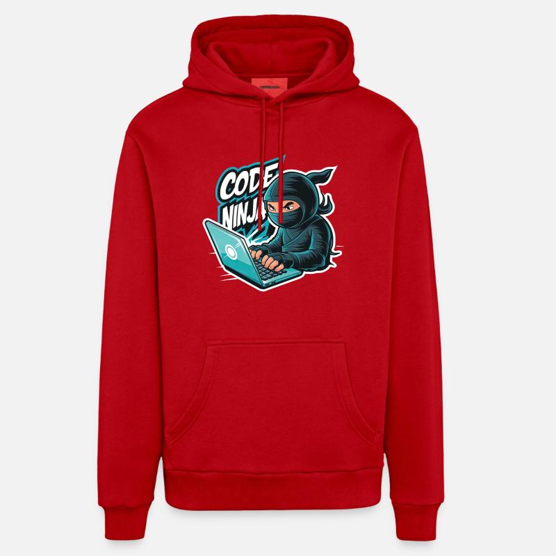 Code Ninja Programmierer Software Entwickler - Organic Relaxed Hoodie Made in EU - Rot