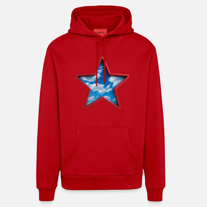 RÊVEOLUTION - Bellegique - Sweat à capuche bio décontracté fabriqué en UE - rouge