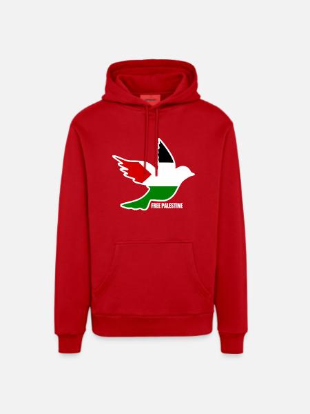 Free palestine - Organic Relaxed Hoodie Made in EU - red