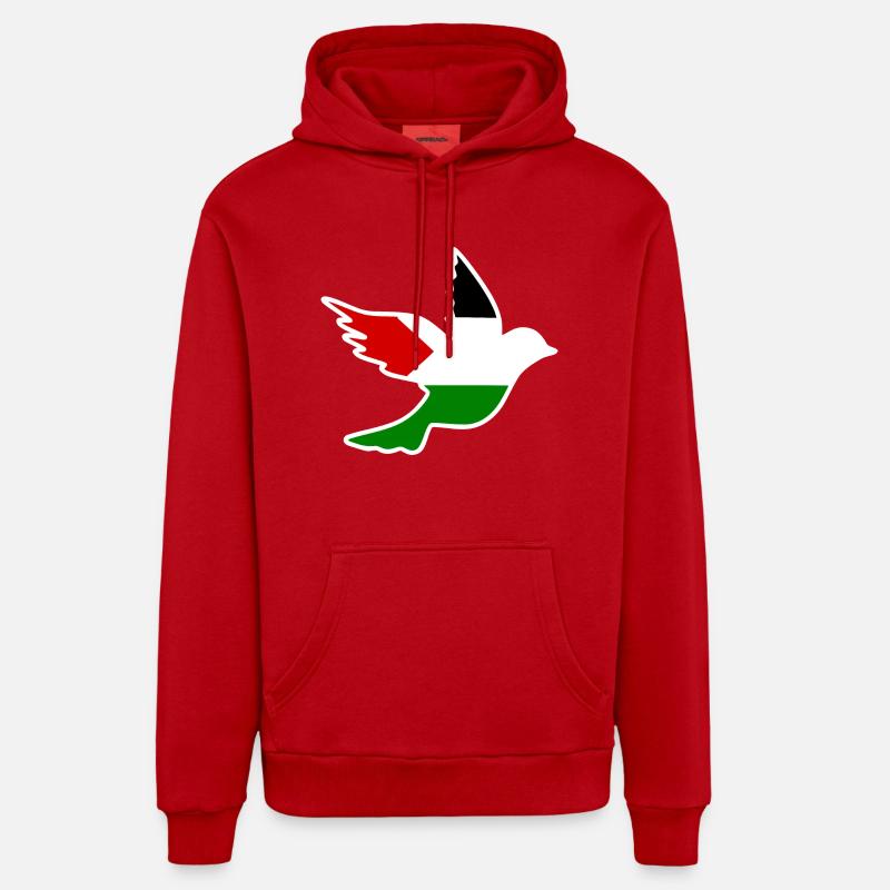 Free palestine - Sweat à capuche bio décontracté fabriqué en UE - rouge