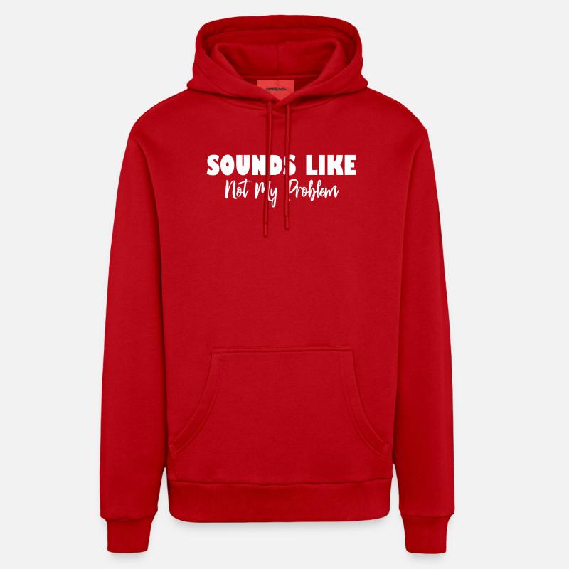 Sonne comme pas mon problème - Sweat à capuche bio décontracté fabriqué en UE - rouge