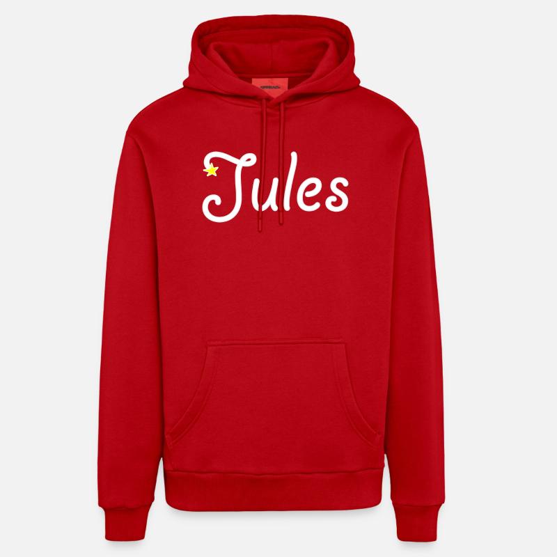 Jules - Sweat à capuche bio décontracté fabriqué en UE - rouge