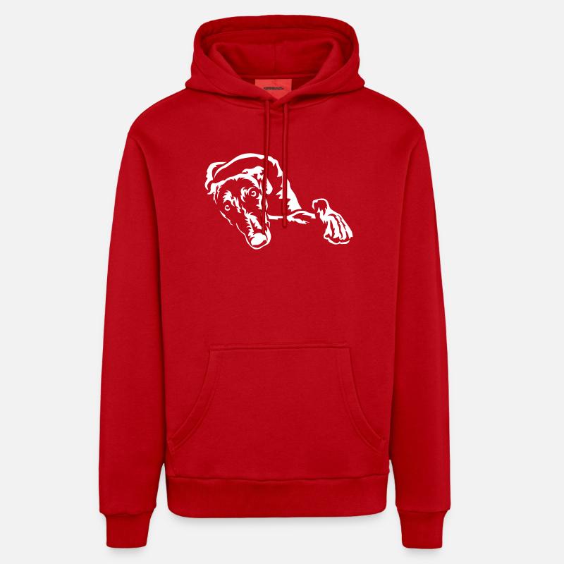 Galgo « Édition Noire » - Sweat à capuche bio décontracté fabriqué en UE - rouge