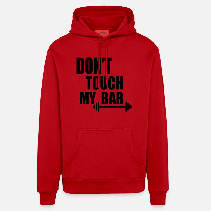 dont touch my bar - Sweat à capuche bio décontracté fabriqué en UE - rouge