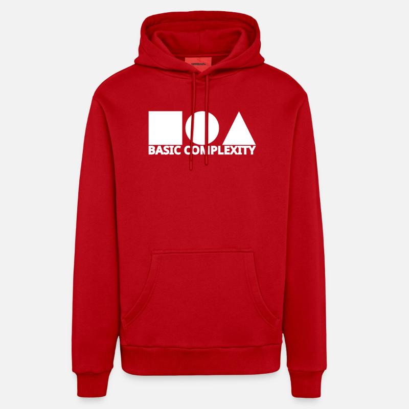 Basic complexity - Organic Relaxed Hoodie Made in EU - red