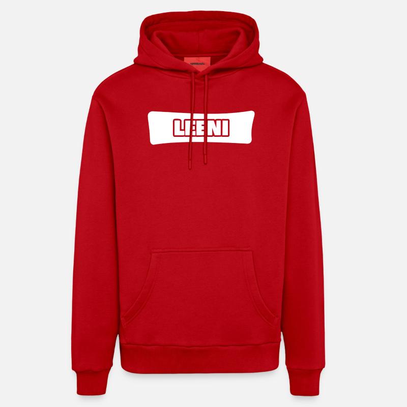 Cadeau pour Leeni - Sweat à capuche bio décontracté fabriqué en UE - rouge