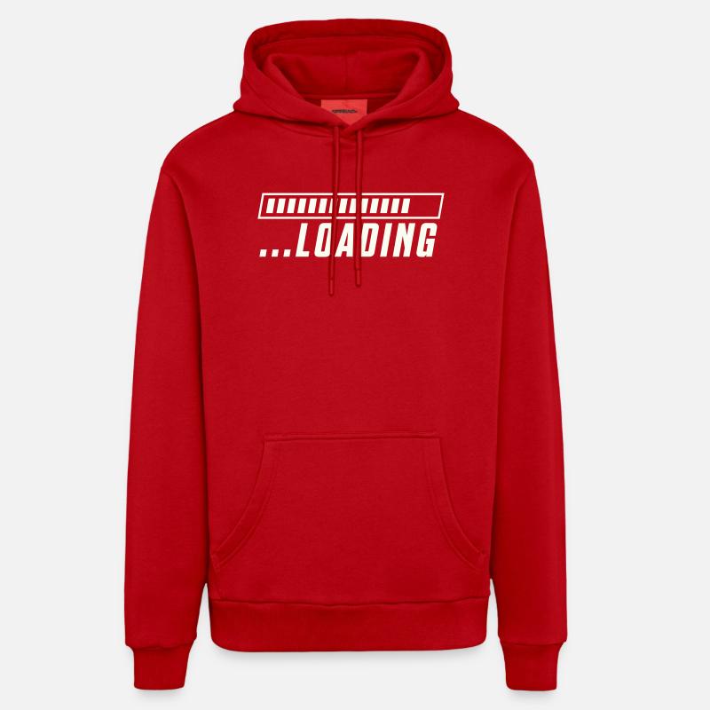 Ladebalken Loading Fortschritt - Organic Relaxed Hoodie Made in EU - Rot