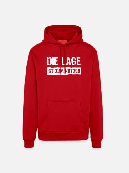 L’emplacement est nul - Sweat à capuche bio décontracté fabriqué en UE - rouge