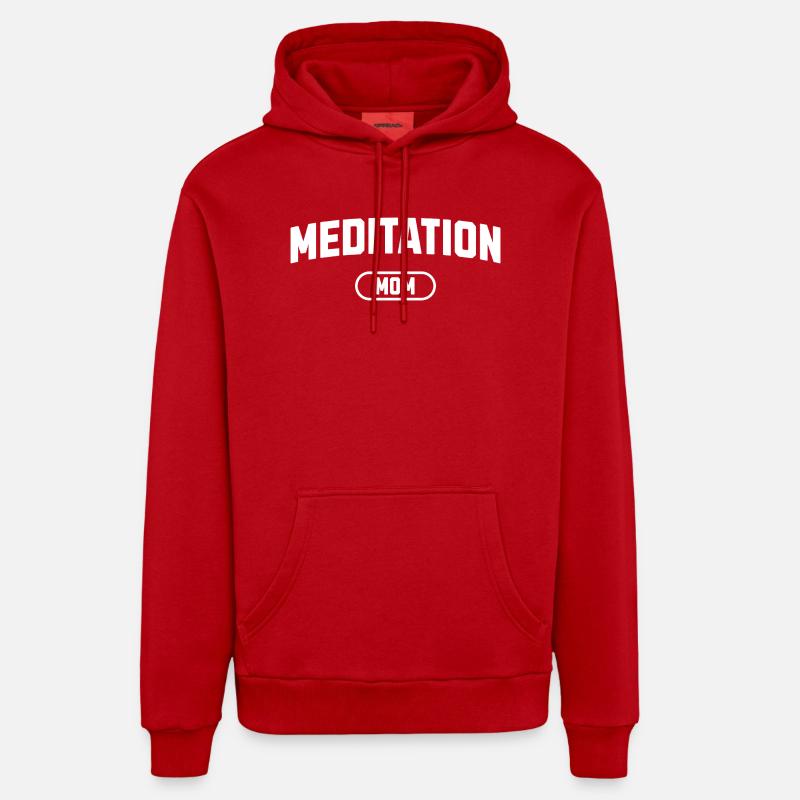 Maman de méditation - Sweat à capuche bio décontracté fabriqué en UE - rouge