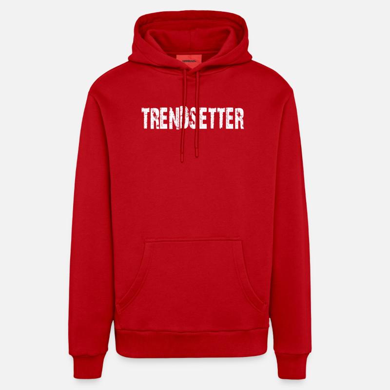 Pionnier de tendances - Sweat à capuche bio décontracté fabriqué en UE - rouge