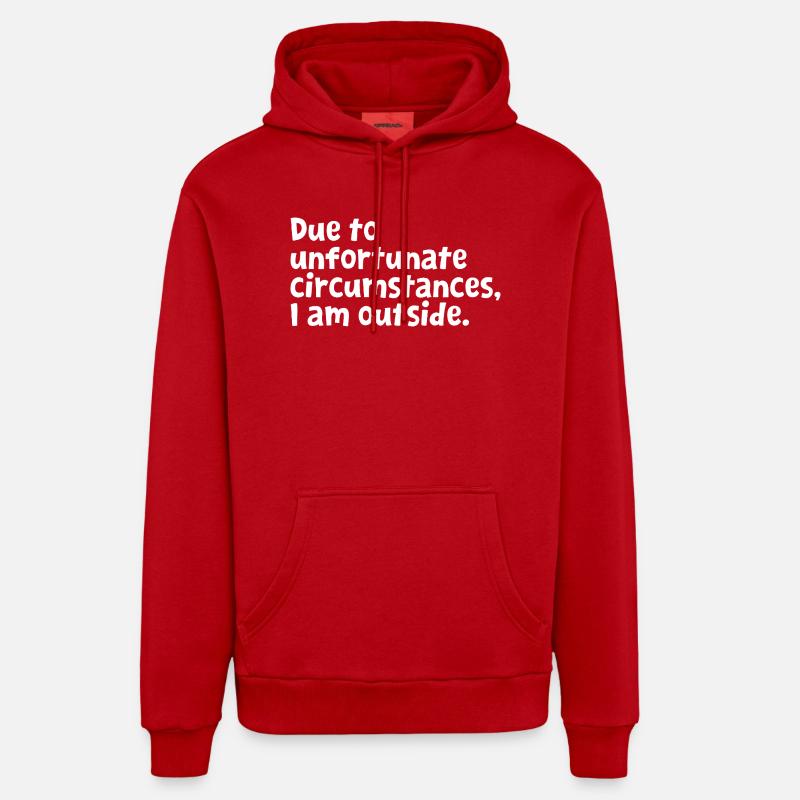 Design introverti drôle - Sarcasme, sarcasme, humour - Sweat à capuche bio décontracté fabriqué en UE - rouge