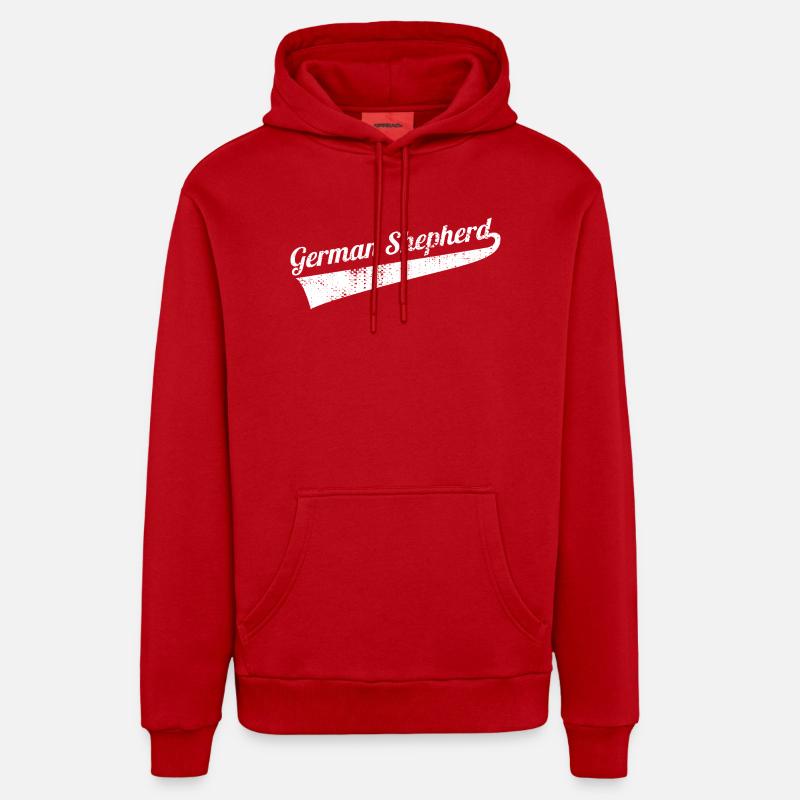 German Shepherd - Organic Relaxed Hoodie Made in EU - Rot