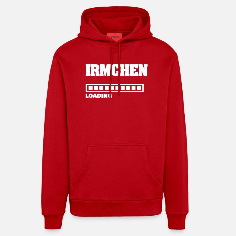 Irmchen - Sweat à capuche bio décontracté fabriqué en UE - rouge