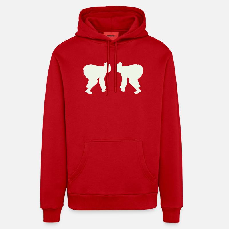 Sumos - Sweat à capuche bio décontracté fabriqué en UE - rouge