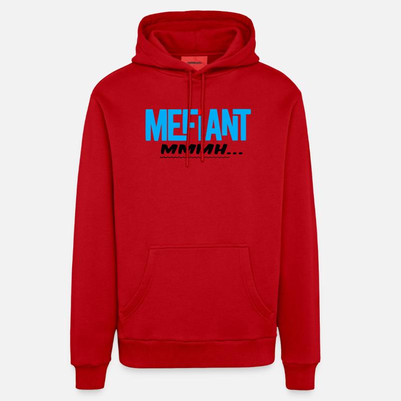 Méfiant - Sweat à capuche bio décontracté fabriqué en UE - rouge