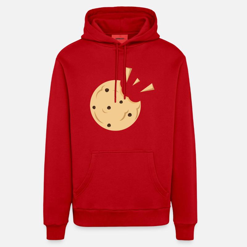 Biscuits mordus Cadeau - Sweat à capuche bio décontracté fabriqué en UE - rouge