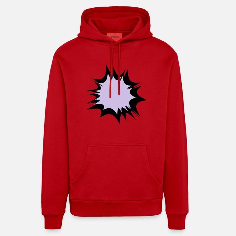 Comic speech bubble explosion - Organic Relaxed Hoodie Made in EU - red