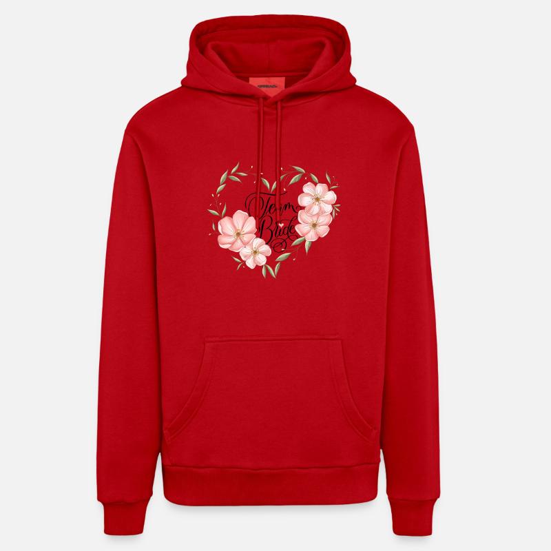 Équipe Bride - Sweat à capuche bio décontracté fabriqué en UE - rouge