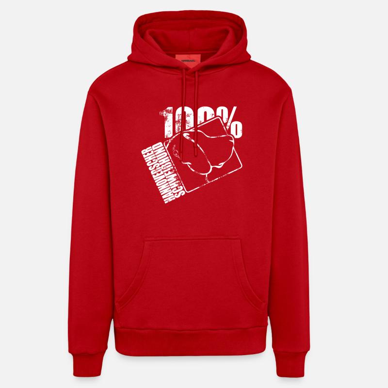 Hanovrien Hound 100 - Sweat à capuche bio décontracté fabriqué en UE - rouge
