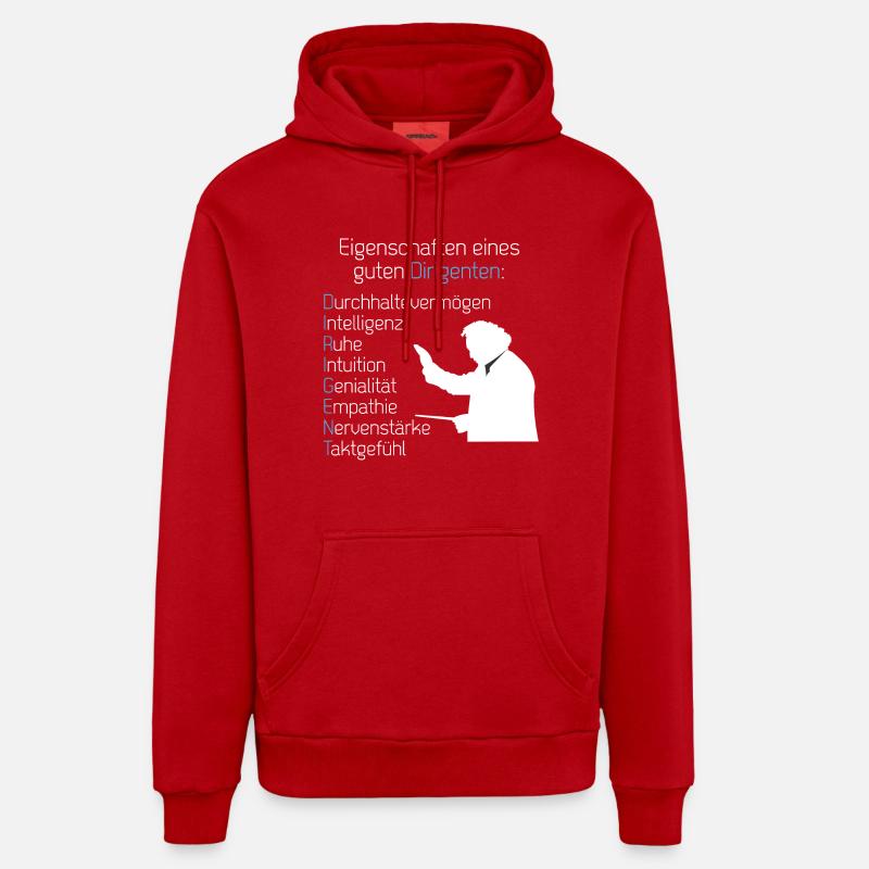 Eigenschaften Dirigent - Organic Relaxed Hoodie Made in EU - Rot