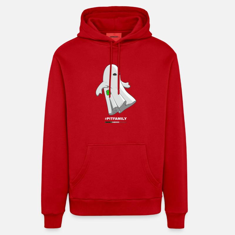 FANTASMA2 - Sweat à capuche bio décontracté fabriqué en UE - rouge