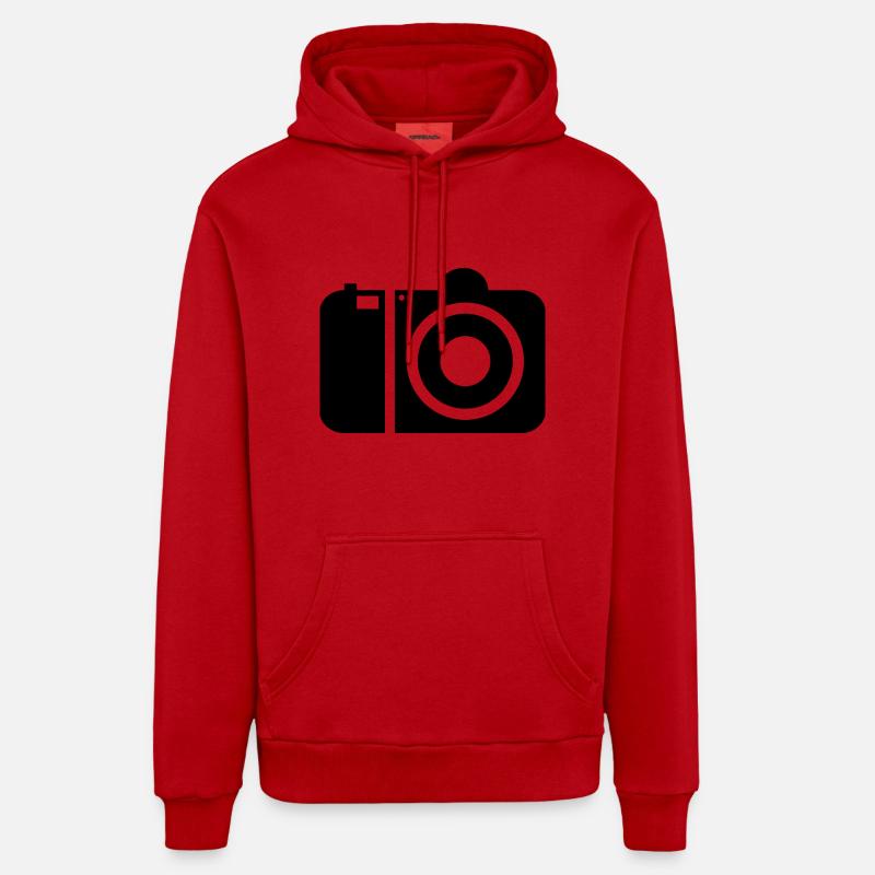 fromage - Sweat à capuche bio décontracté fabriqué en UE - rouge