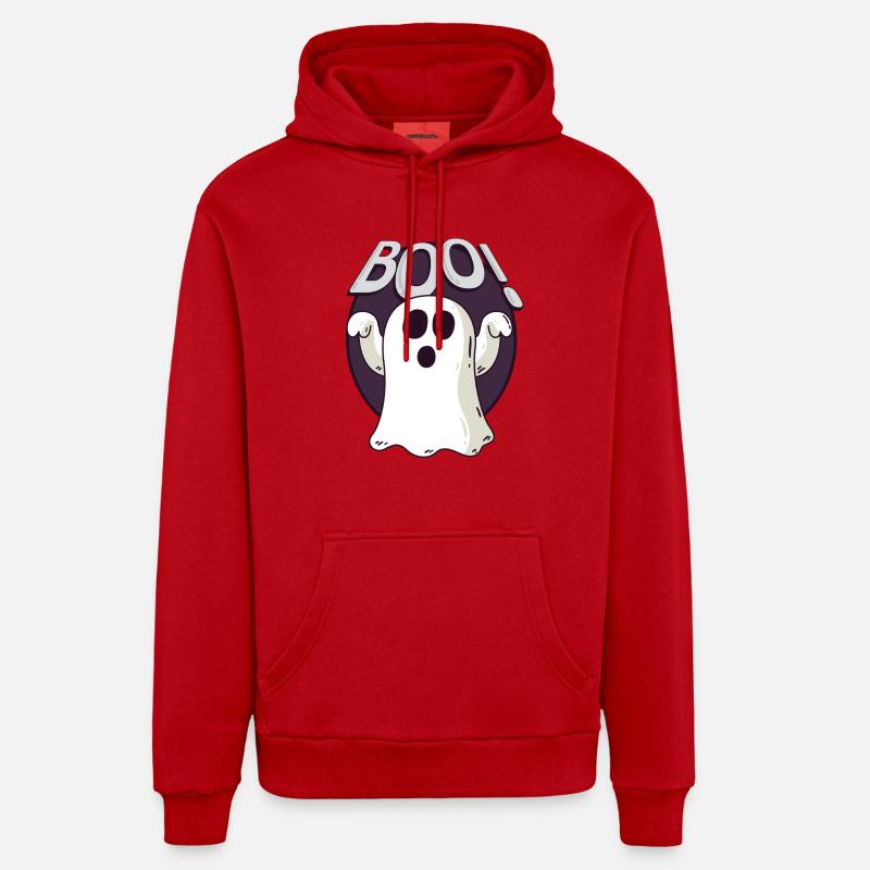 AM 04 halloween b - Sweat à capuche bio décontracté fabriqué en UE - rouge