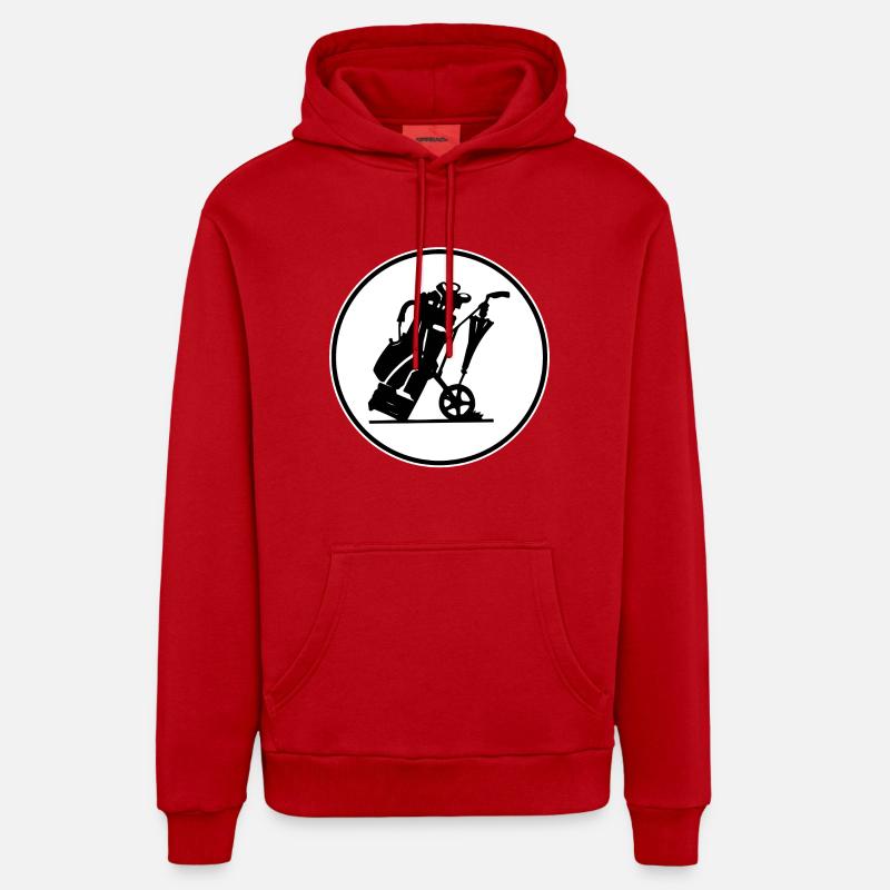 Club de golf - Sweat à capuche bio décontracté fabriqué en UE - rouge