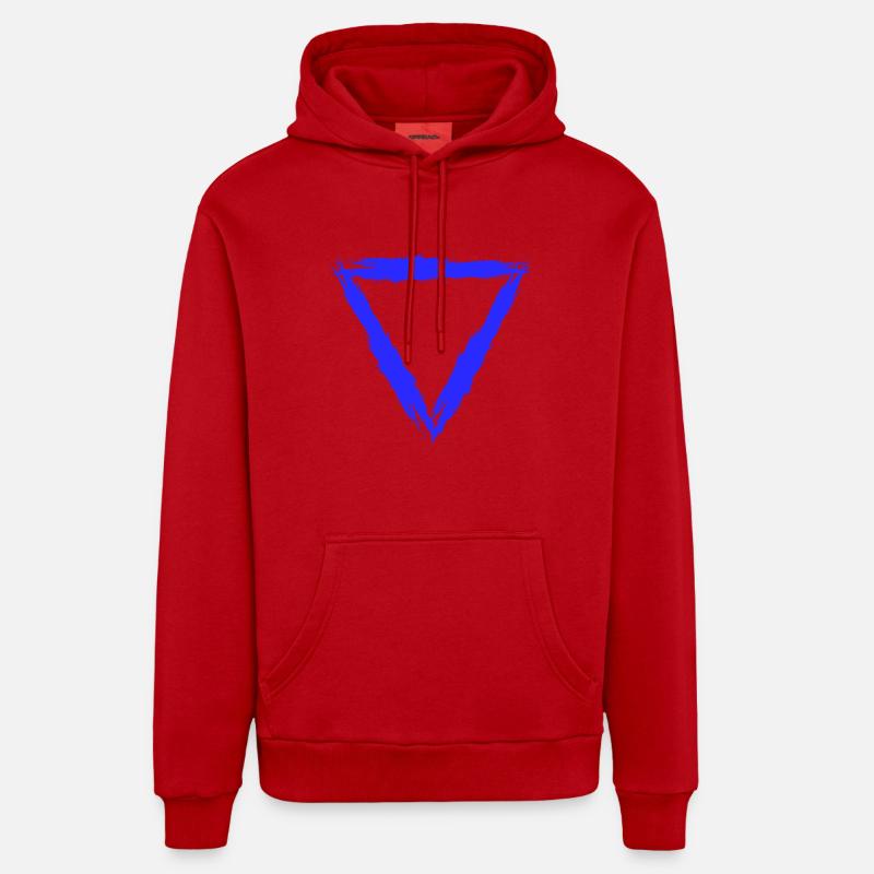 Élément symbole eau - Sweat à capuche bio décontracté fabriqué en UE - rouge