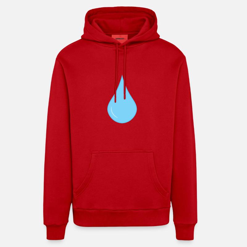 Raindrops icon rain drops Organic Relaxed Hoodie Made in EU