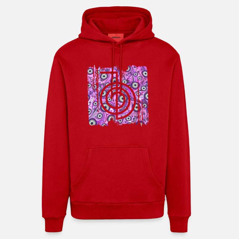 cho ku rei e 6 - Sweat à capuche bio décontracté fabriqué en UE - rouge