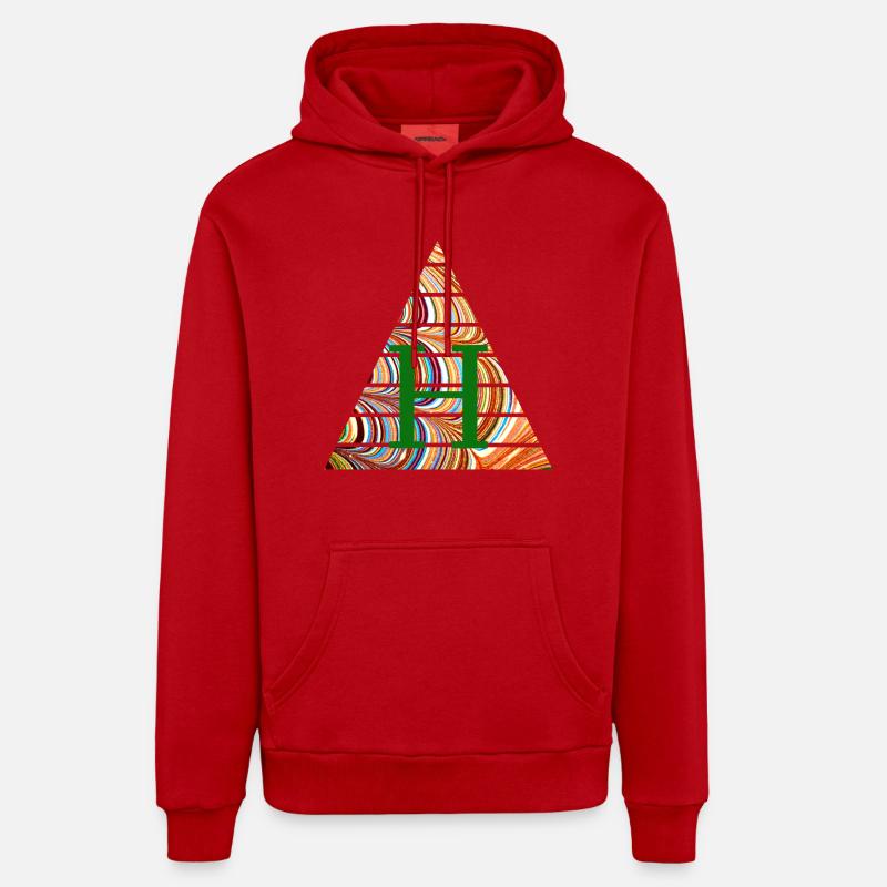 Triangle E 56 h - Organic Relaxed Hoodie Made in EU - red