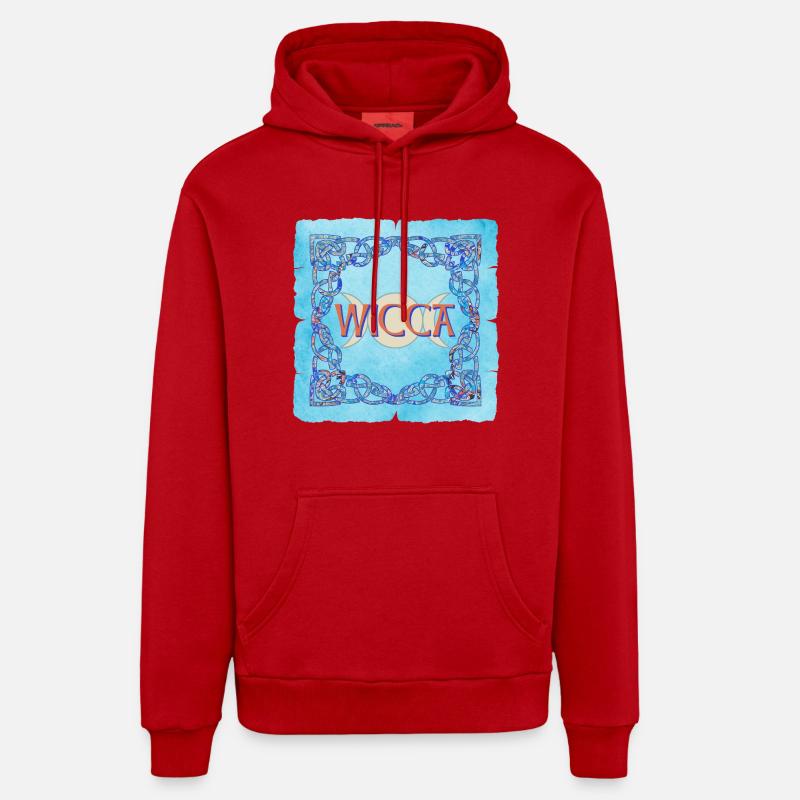 Cadre celtique Wicca E 238 - Sweat à capuche bio décontracté fabriqué en UE - rouge