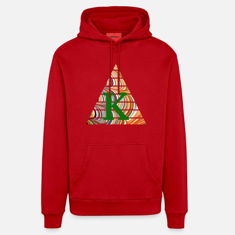 Triangle E 56 K - Organic Relaxed Hoodie Made in EU - red